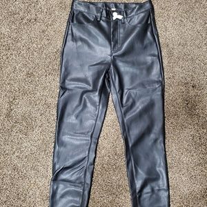 Womens Free People leather skinny pants size 27